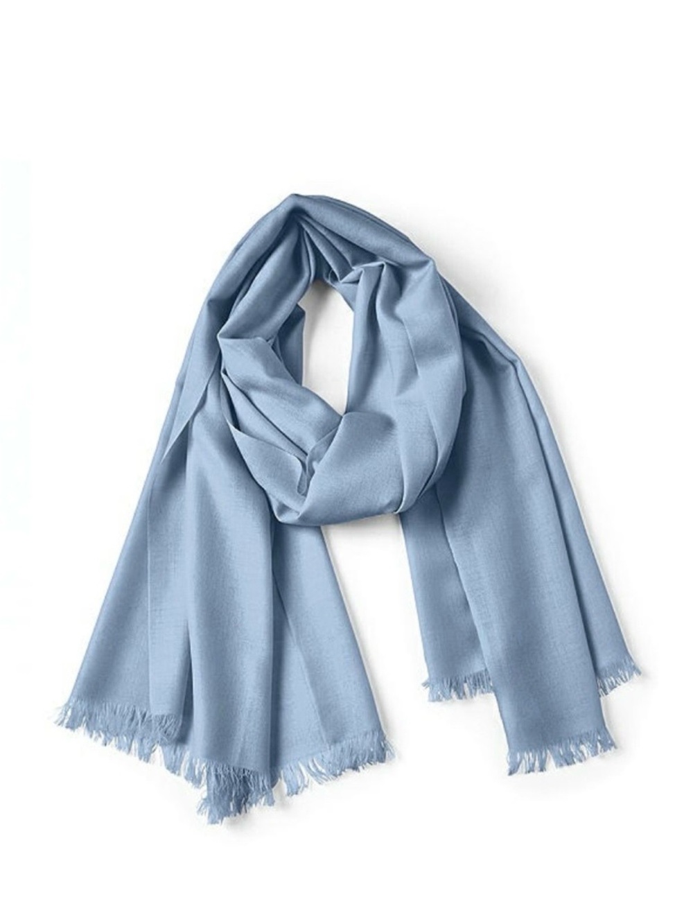 New Cloudy Blue - Merino Wool - Pashmina Scarf